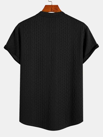 Tucker® | Twist Jacquard Arc Hem T-Shirt