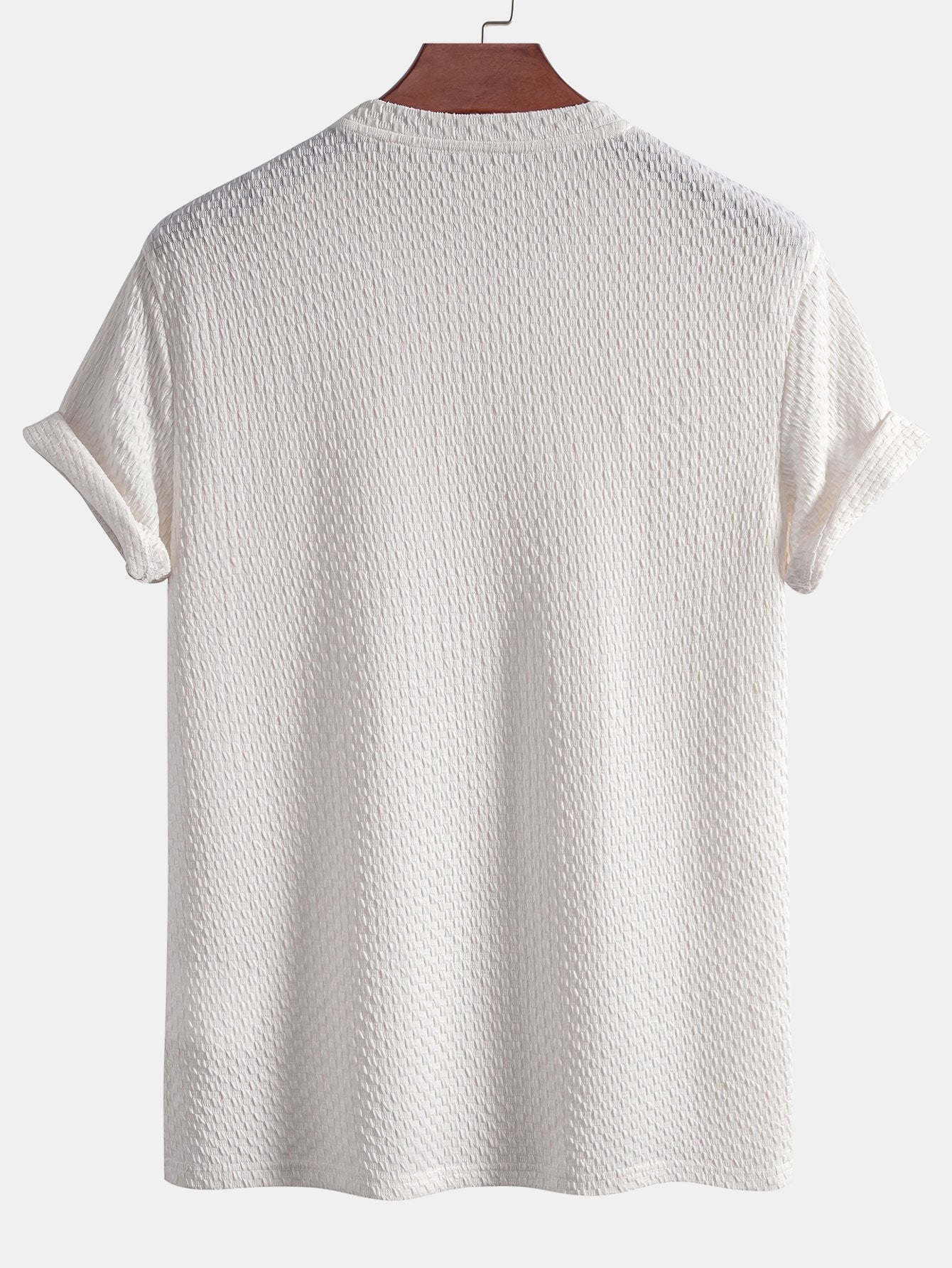 Jesus® | Checkerboard Textured Knitted T-Shirt