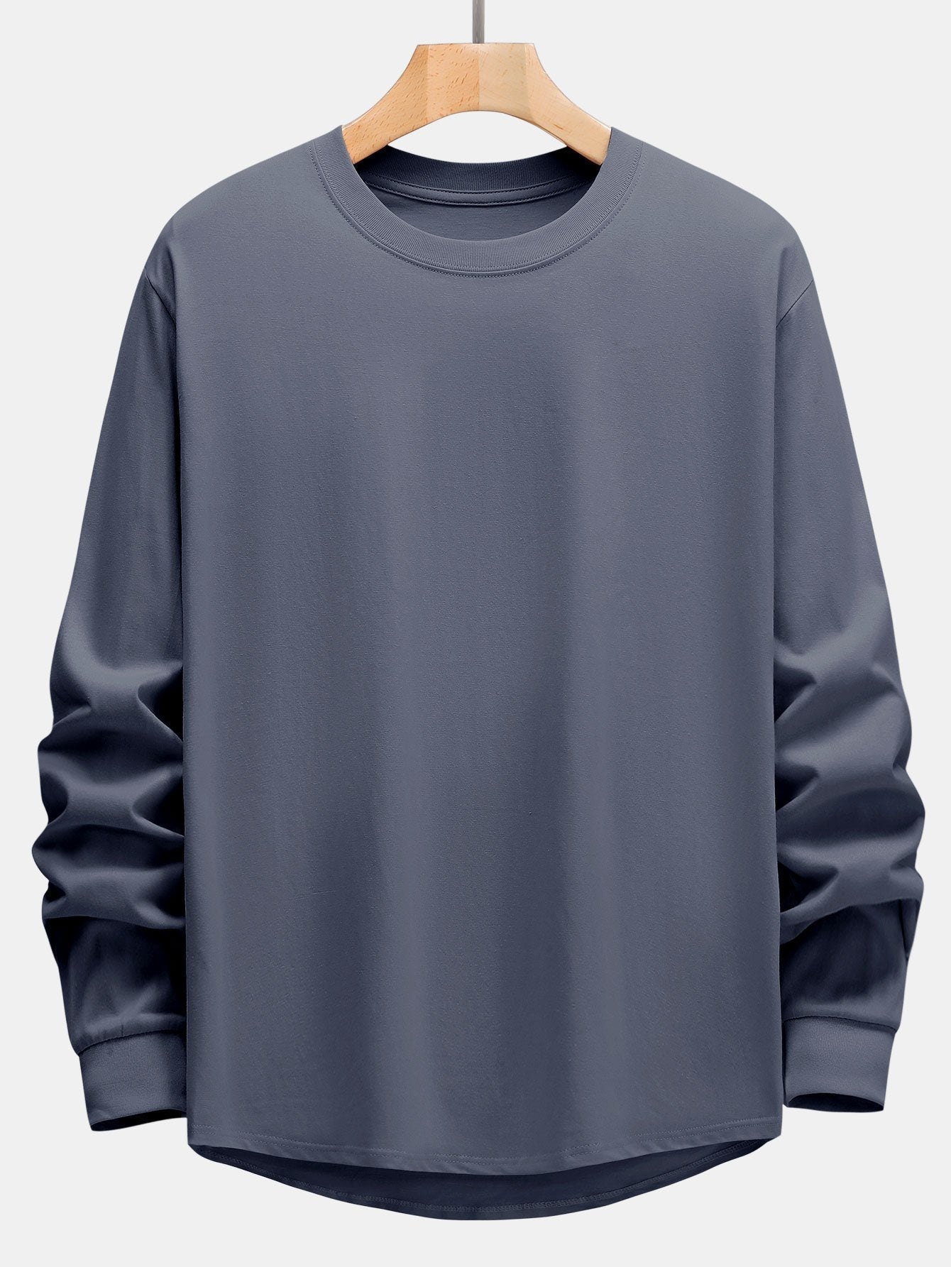Adeimantos® | 3 Pieces Basic Long Sleeve Heavy Weight Arc Hem T-Shirts