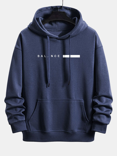Alan | Balance Stripe Print Relax Fit Hoodie
