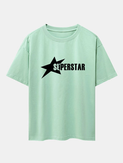 Jamie® | Superstar Print Drop Shoulder Oversize T-Shirt