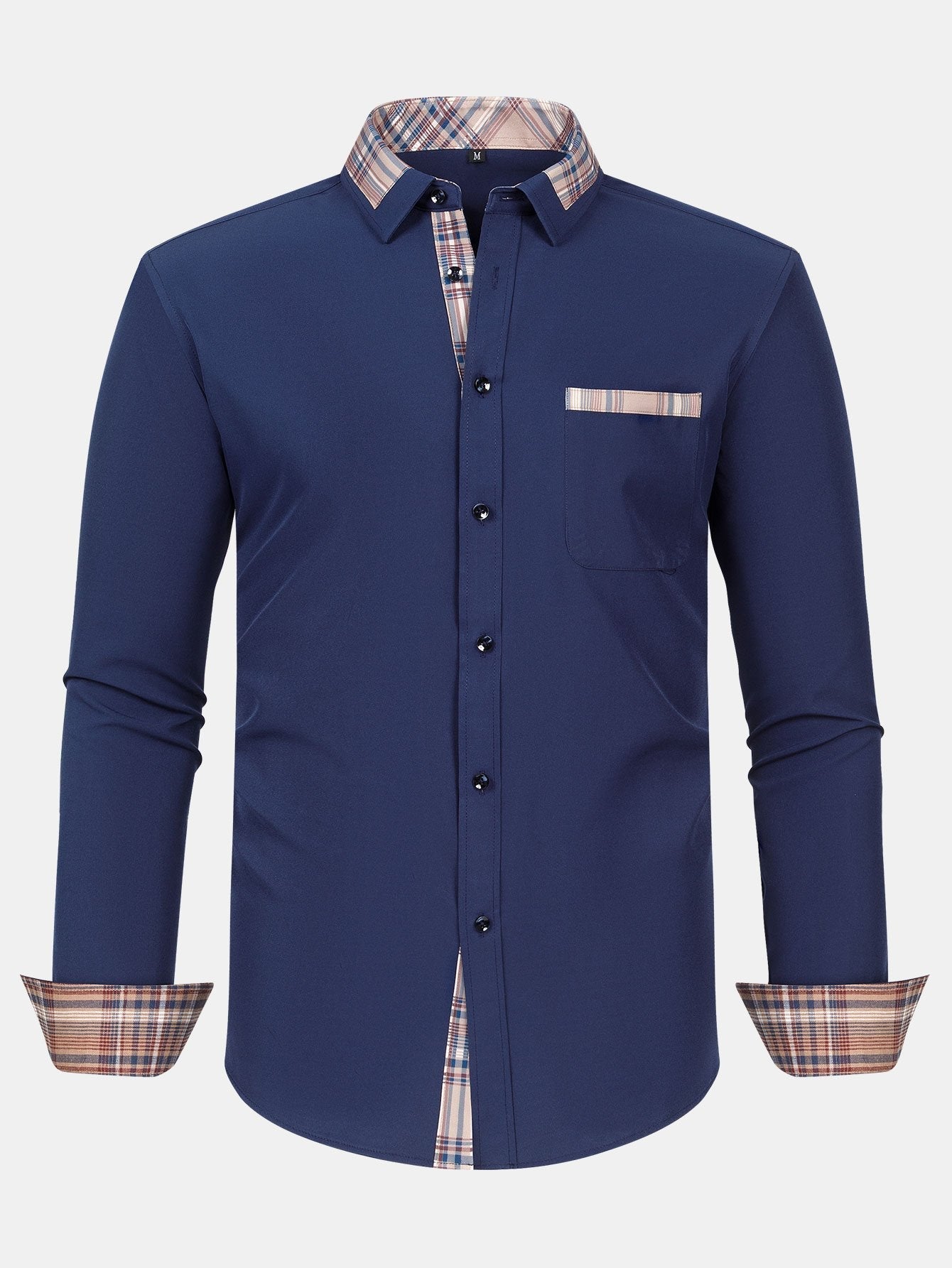 Althair® | Plaid Panel Button Up Shirt