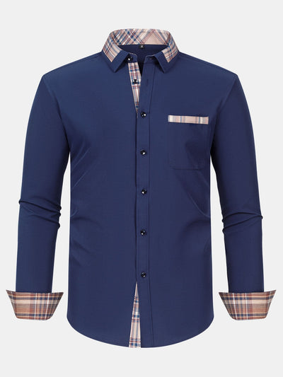 Althair® | Plaid Panel Button Up Shirt