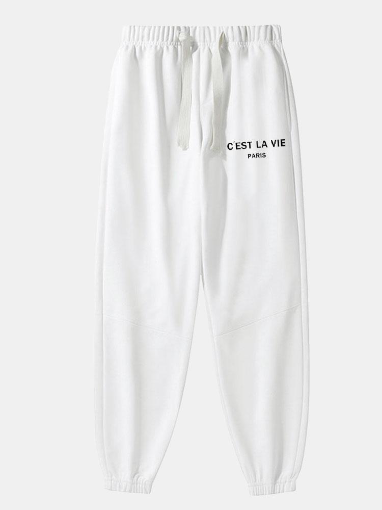 Bampfylde® | Paris Print Cotton Blend Jogger Pants