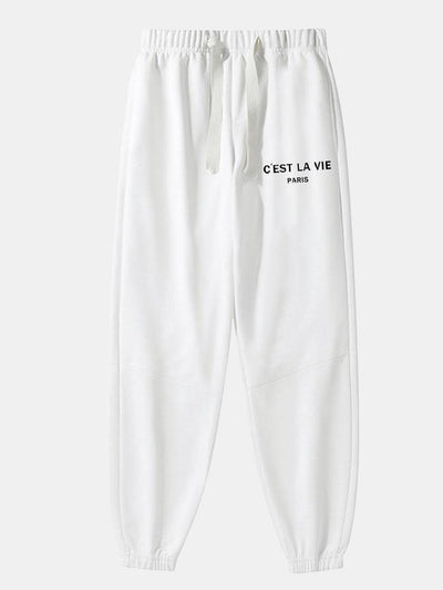 Bampfylde® | Paris Print Cotton Blend Jogger Pants
