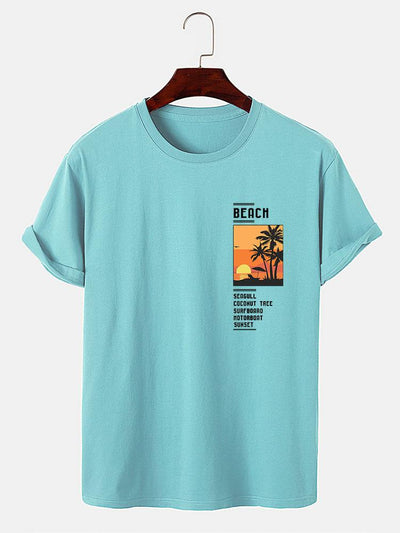 Tomás® | Beach Scenery Slogan Print T-Shirt