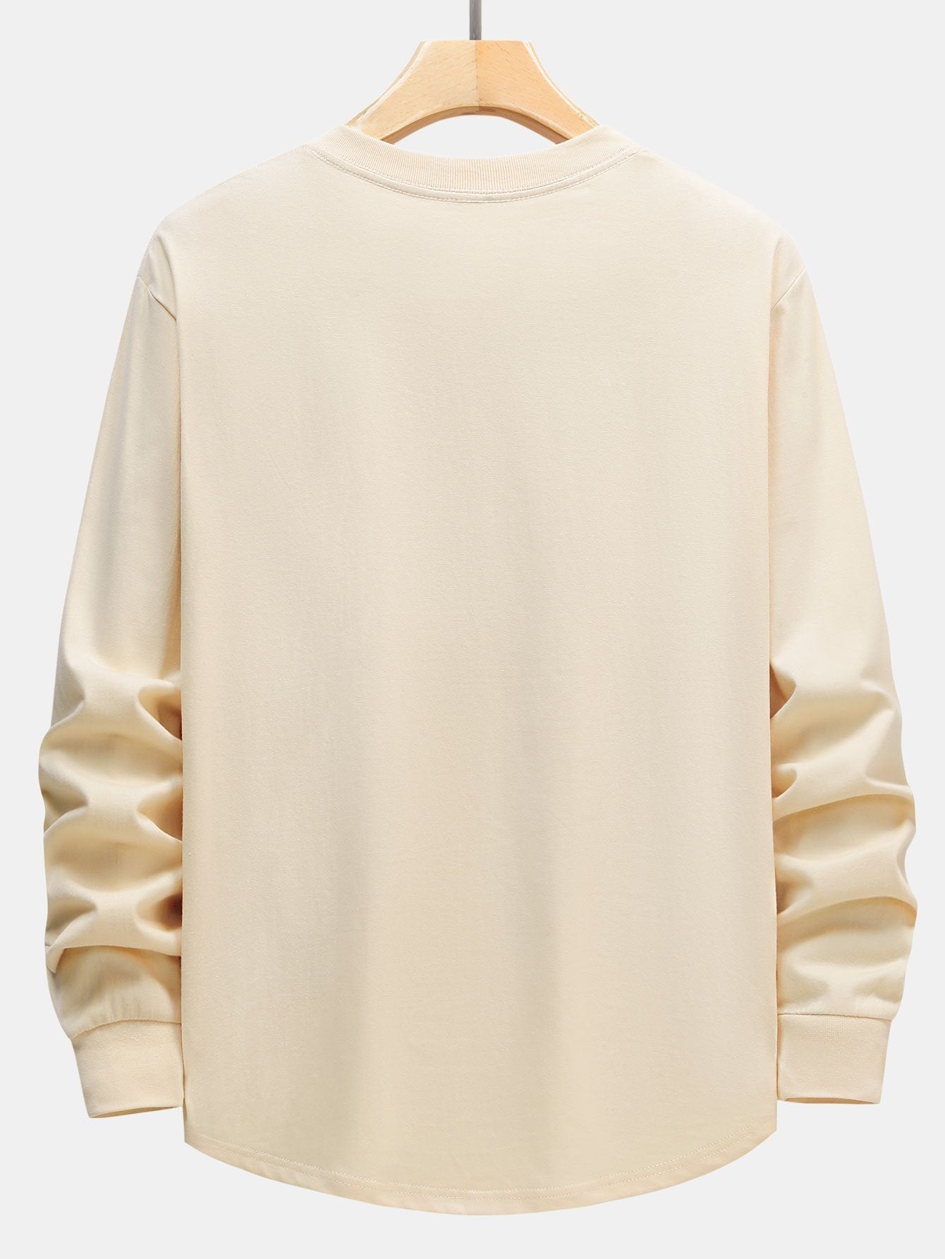 Adeimantos® | 3 Pieces Basic Long Sleeve Heavy Weight Arc Hem T-Shirts