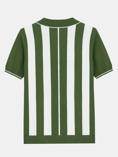 Theo | Striped Zip Sweater Polo