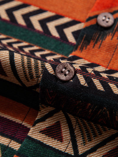 Alfy® | Floral Geometric Patchwork Print Cotton Shirt