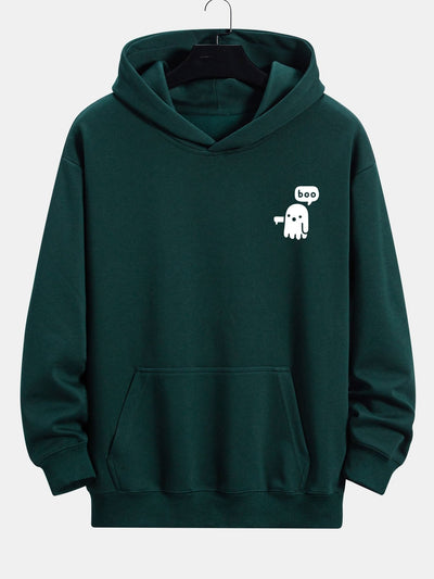 Winston | Boo Ghost Print Relax Fit Hoodie