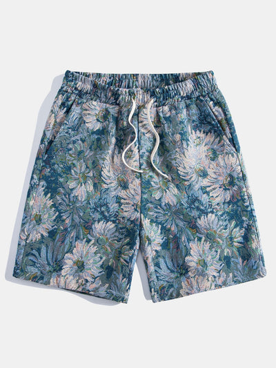Avni® | 3 Pieces Painted Floral Jacquard Shorts