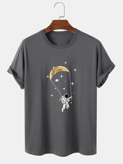 Lluís® | Astronaut Moon Print T-Shirt