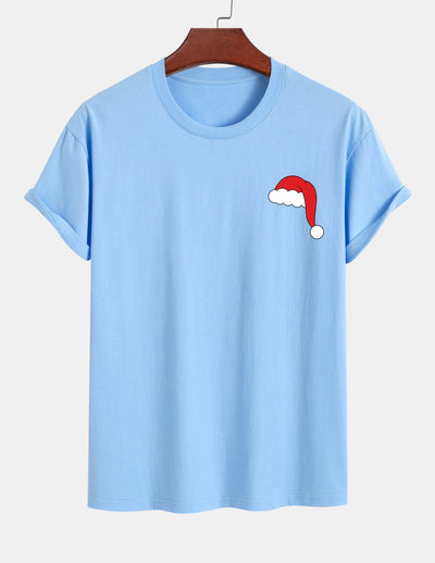 Alejandro® | Santa Hat Print Cotton T-Shirt