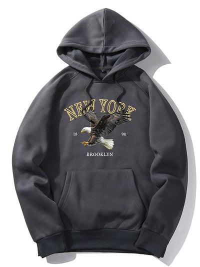 Brandon | New York Eagle Print Hoodie