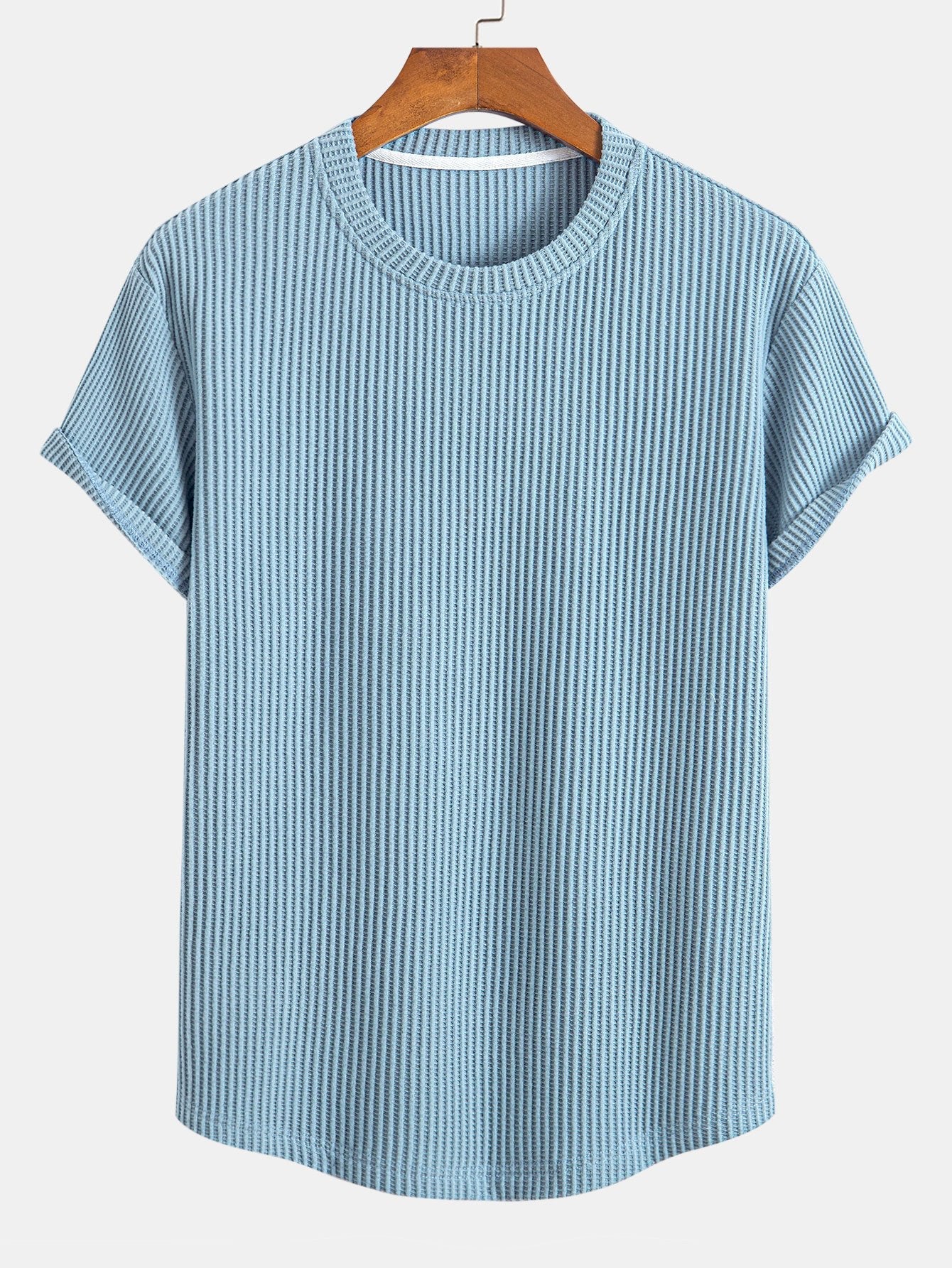 Gene® | Knitted Waffle Arc Hem T-Shirt