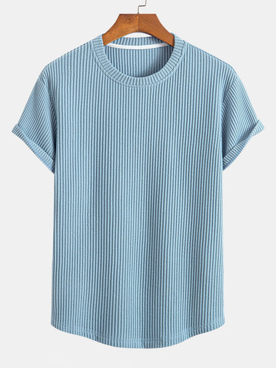 Gene® | Knitted Waffle Arc Hem T-Shirt