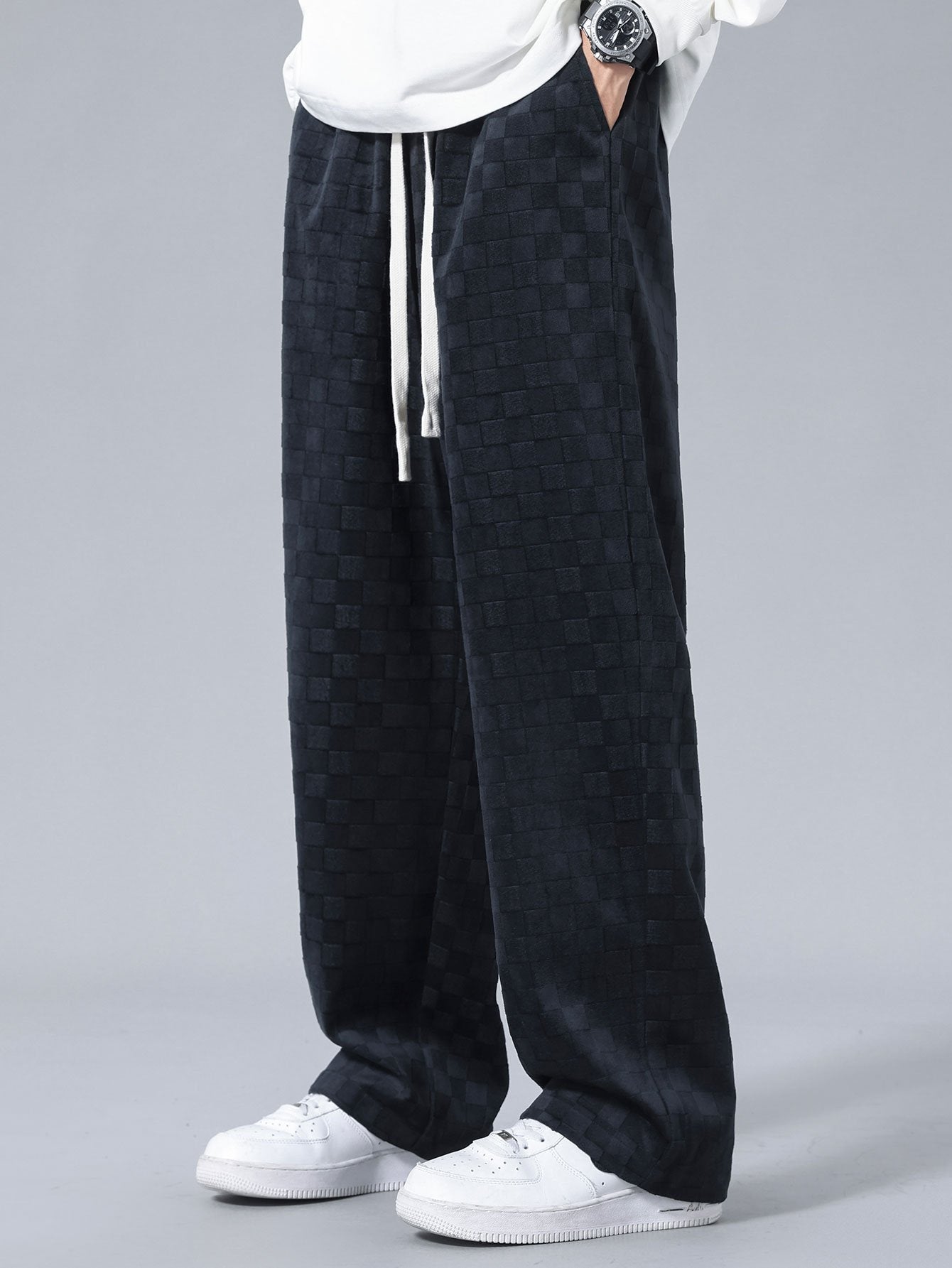 Emiliano® | Checkerboard Straight Leg Pants