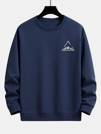 Lars® | Triangle Mountain Print Relax Fit Sweatshirt