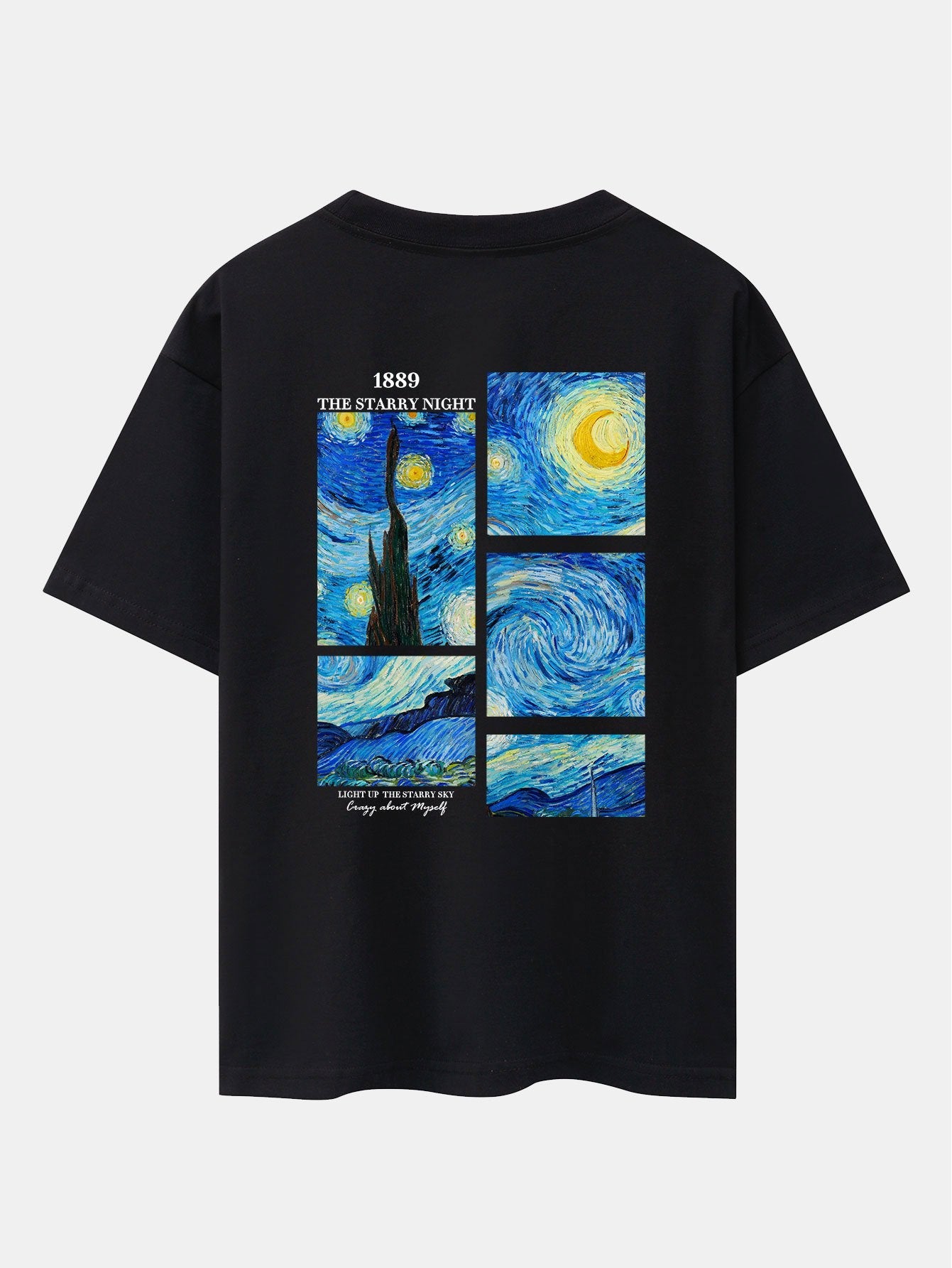 Hugh® | The Starry Night Back Print Drop Shoulder Oversize T-Shirt