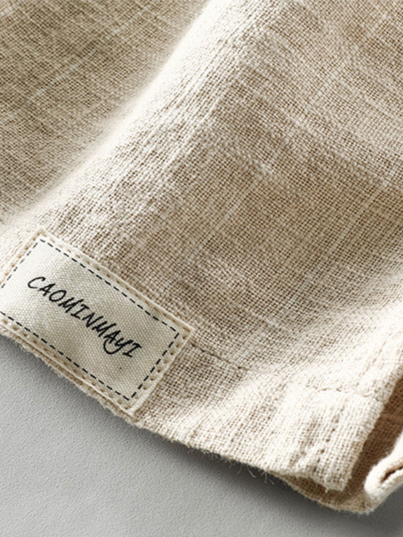 Barath® | Linen Cotton Blend Drawstring Striped Shorts