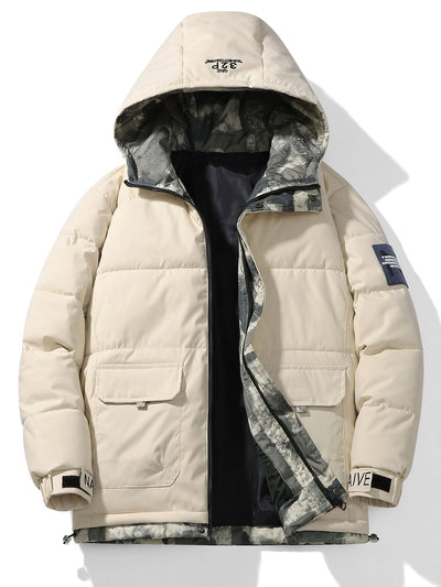 Storm | Camouflage Lined Pockets Hooded Puffer Coat