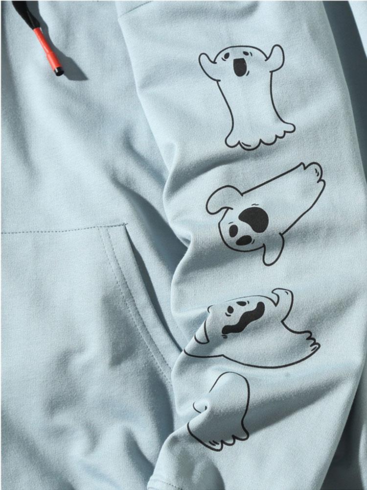 Lian | Relax Fit Ghost Print Hoodie