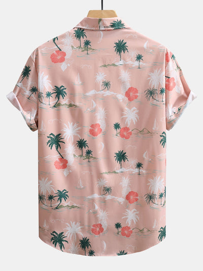 Allard® | Tropical Plants Print Button Up Shirt