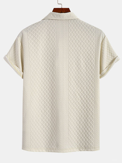 Julian | Rhombus Geometric Jacquard Polo