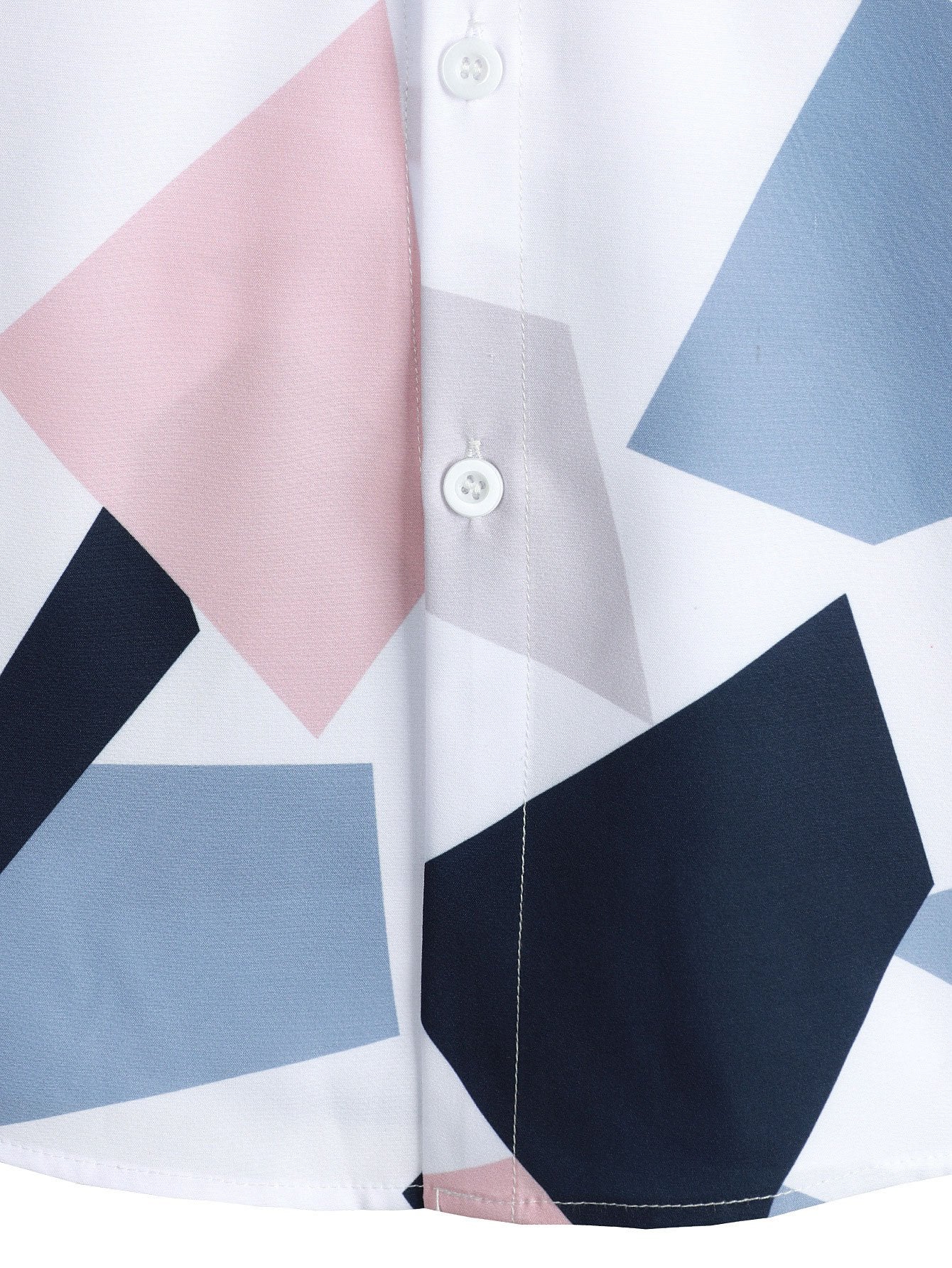 Emilio® | Geometric Print Button Up Shirt With Pocket