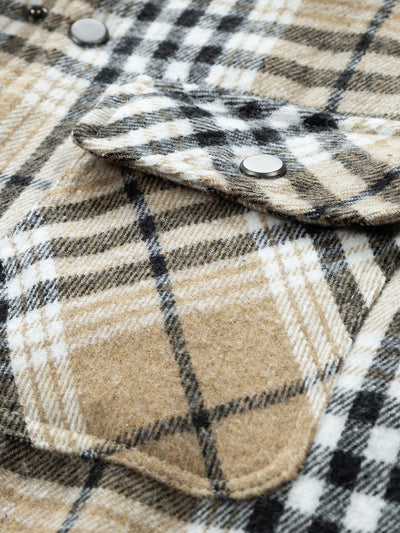 Forest | Teddy Fleece Lined Detachable Flannel Plaid Hooded Coat