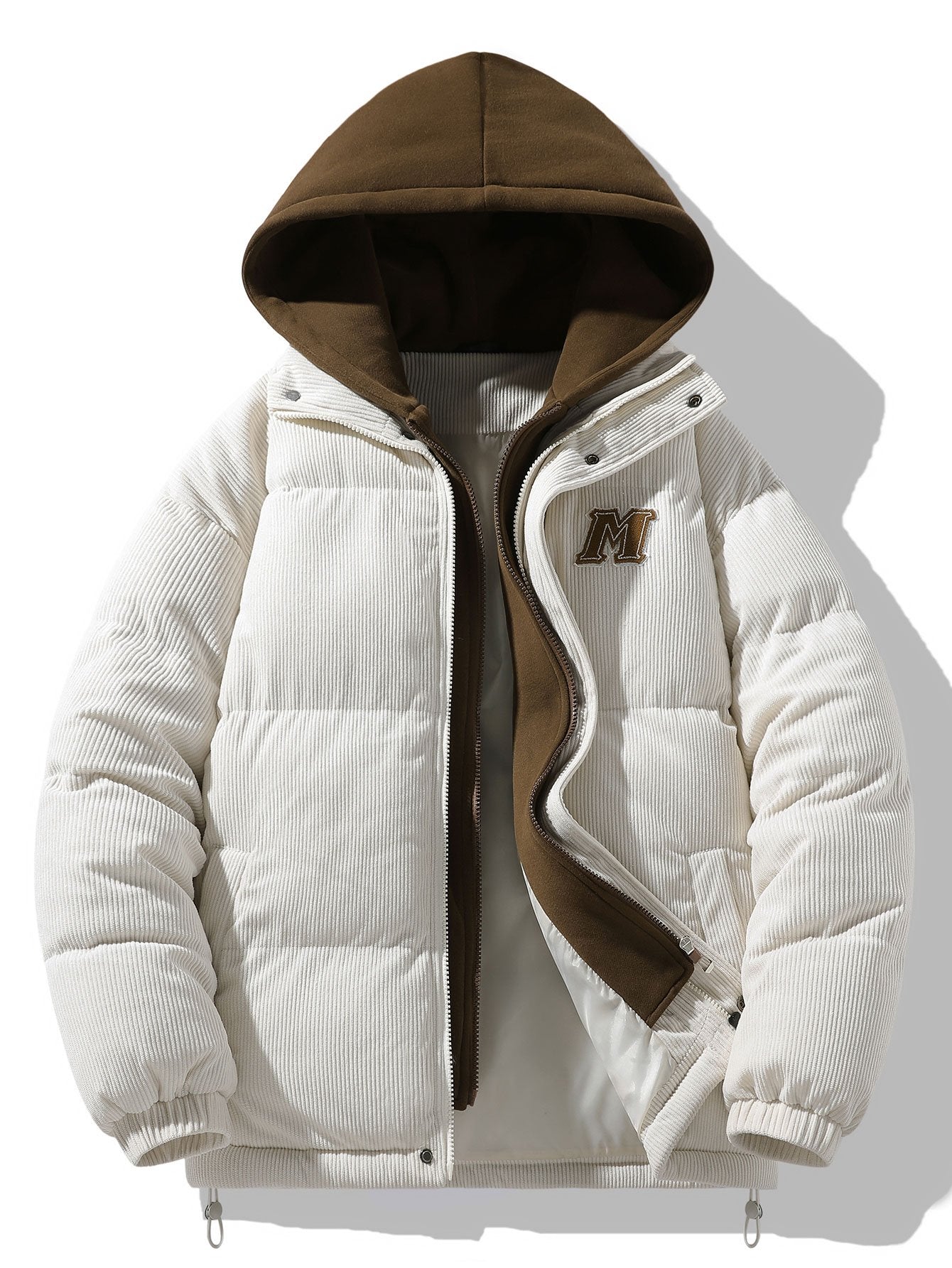 Leo | Corduroy Hooded Puffer Coat