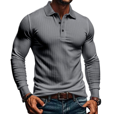 Men's Casal Elastic Long Sleeve POLO Shirt