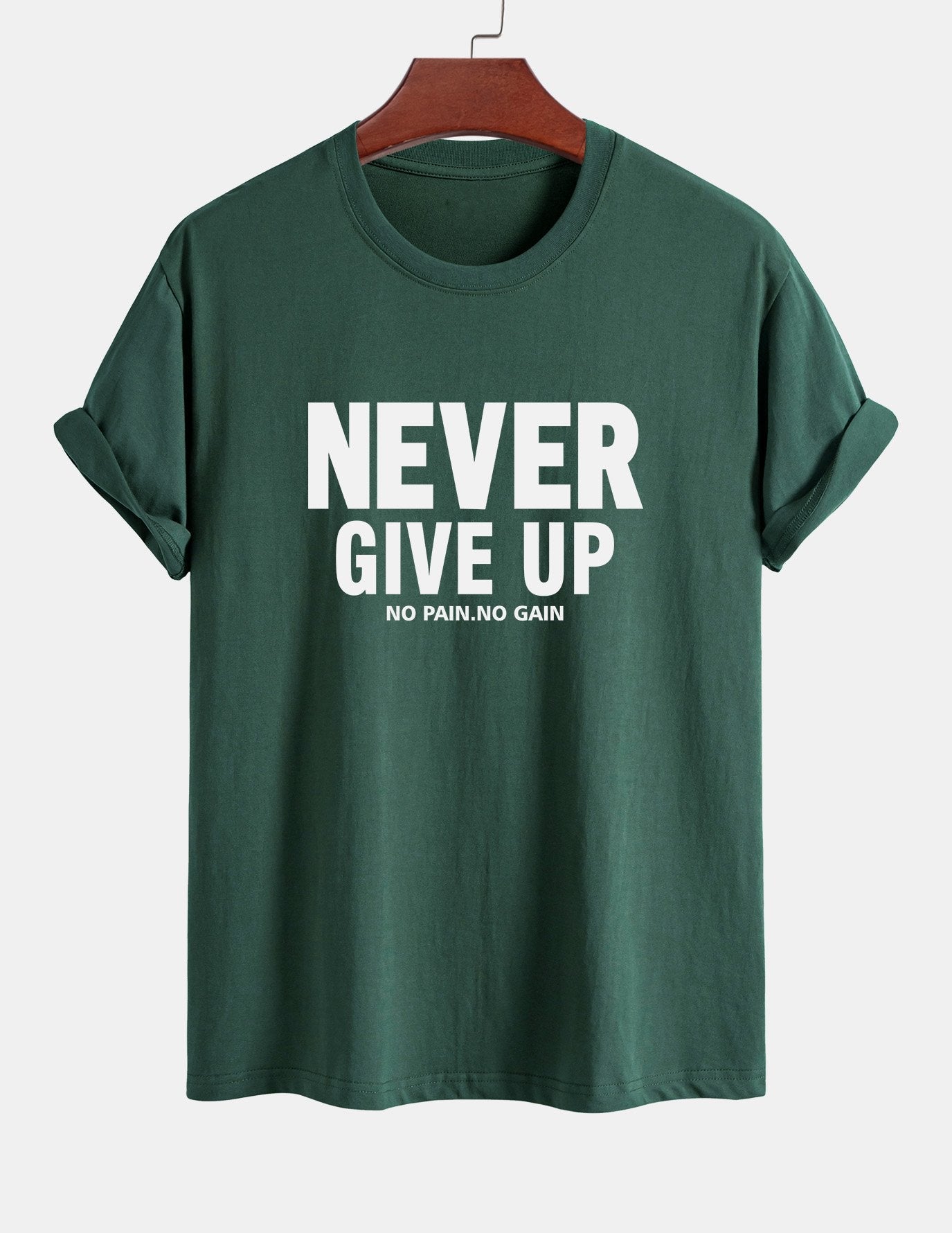 Ubaldo® | Never Give Up Print Cotton T-Shirt