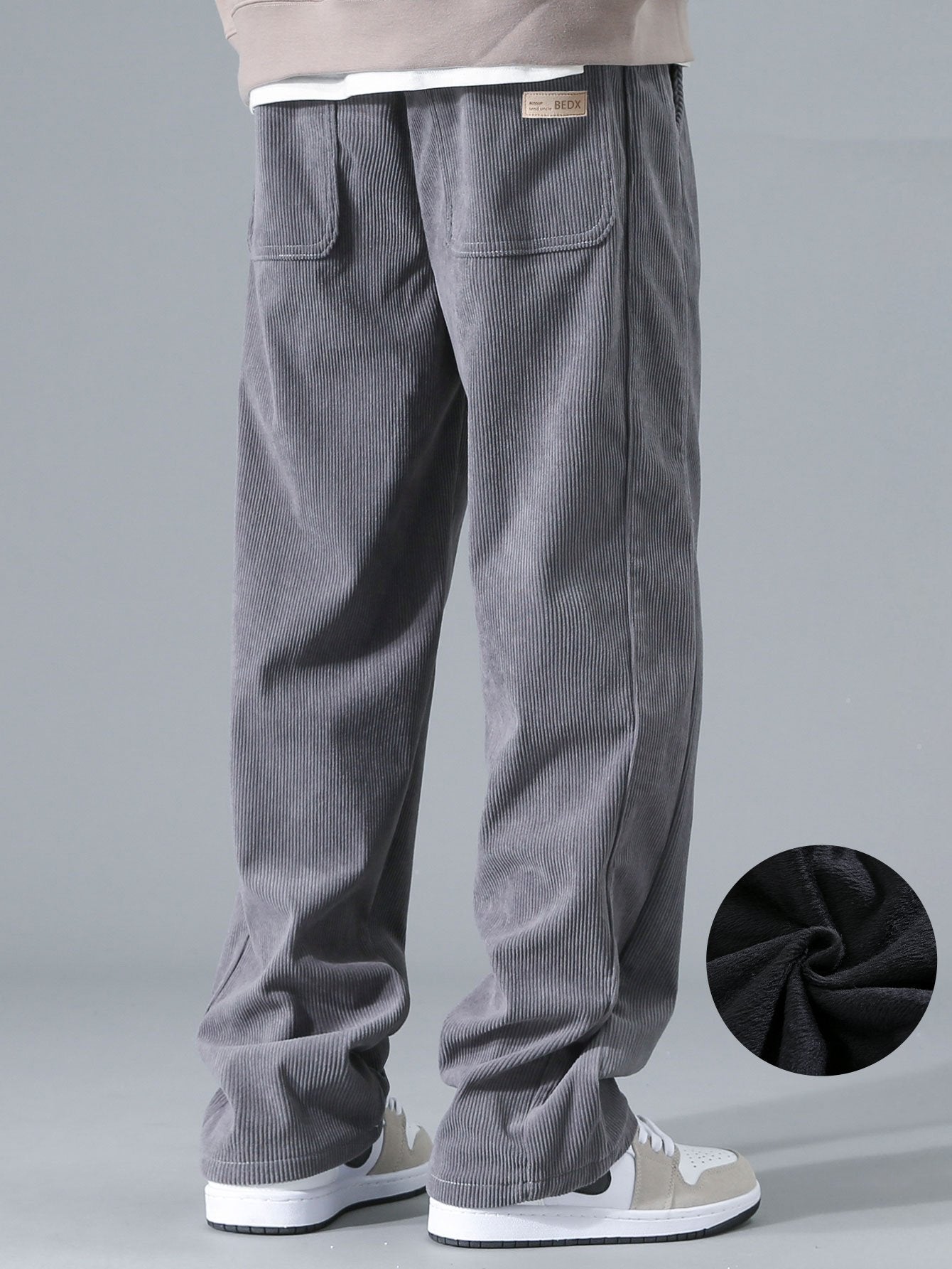 Aykut® | Polar Fleece Lined Straight Leg Corduroy Pants