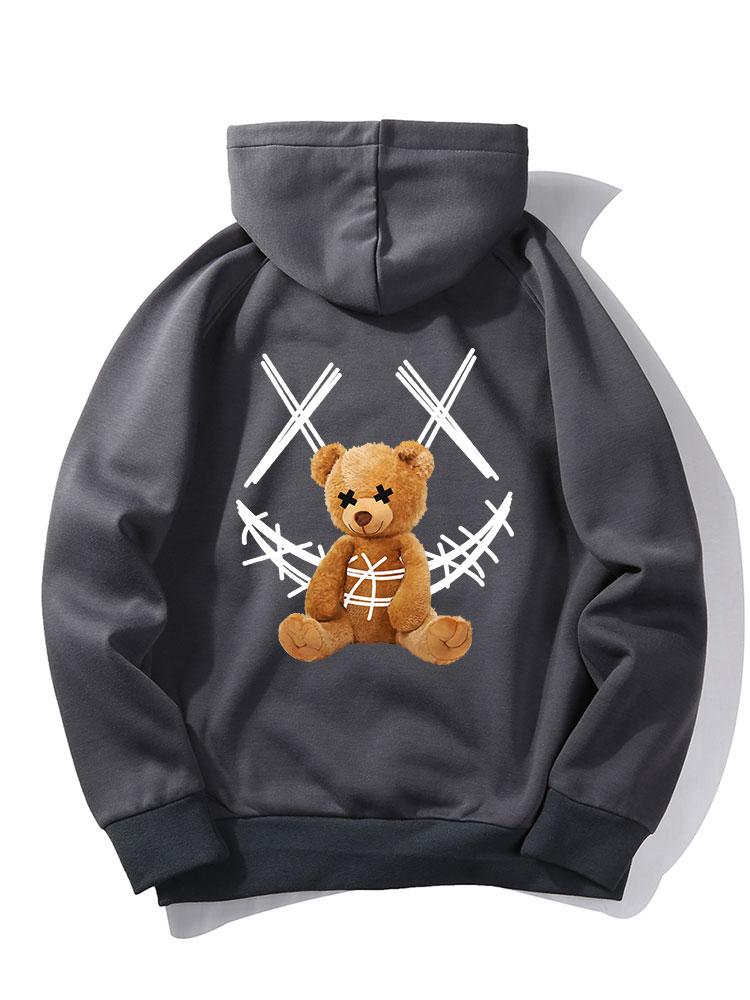 Casimir | Smiley Bear Back Print Hoodie