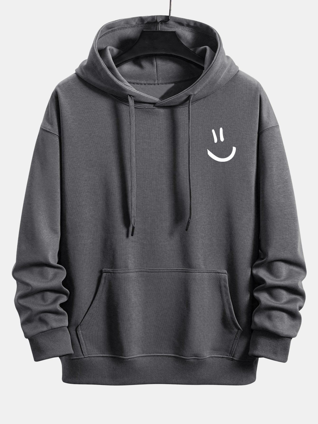 Watson | Smiley Face Print Relax Fit Hoodie