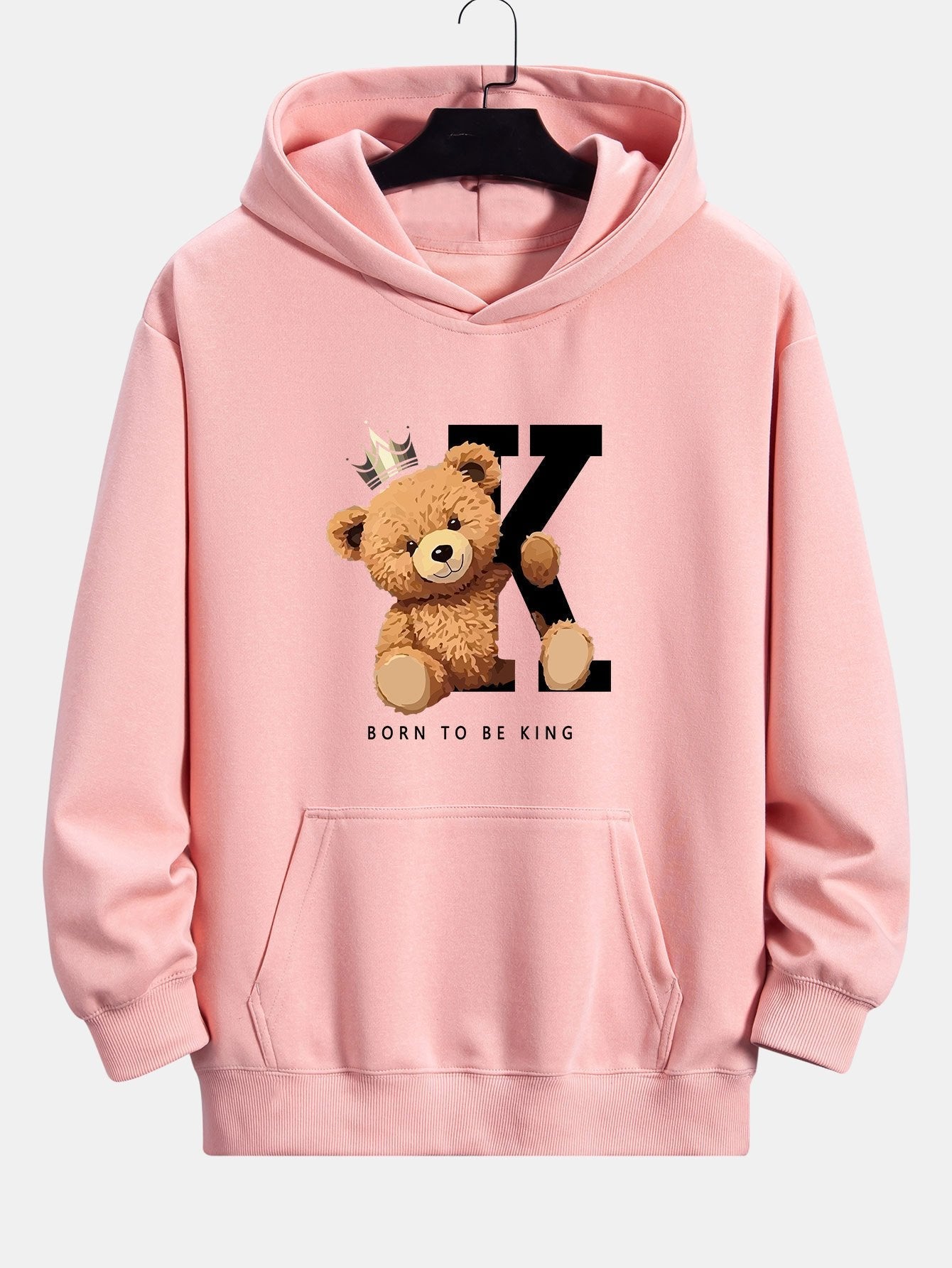 Latrell | Crown King Bear Print Relax Fit Hoodie