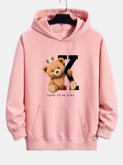 Latrell | Crown King Bear Print Relax Fit Hoodie