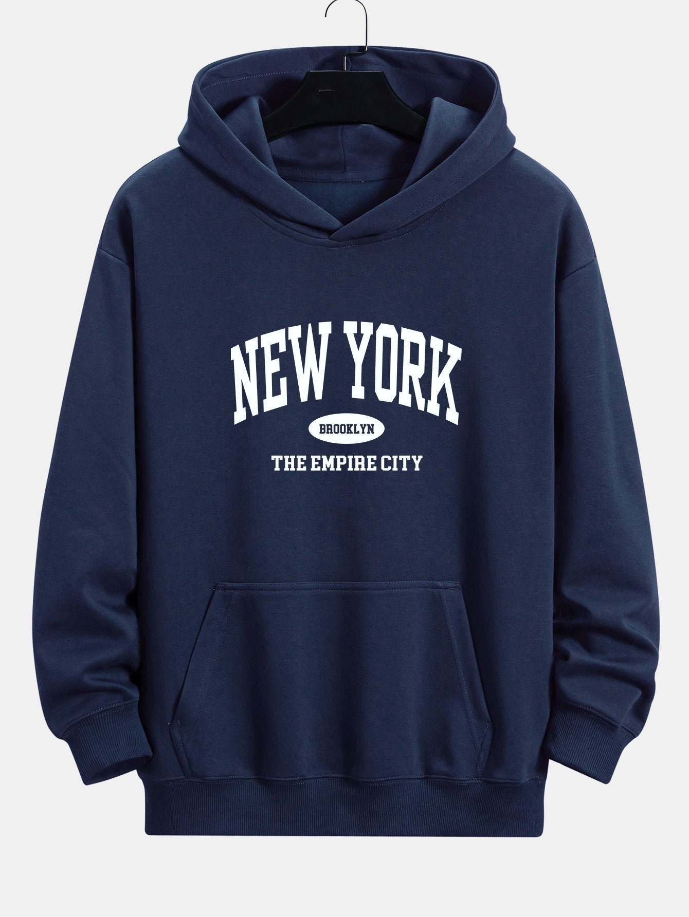 Arthur | New York Slogan Print Relax Fit Hoodie