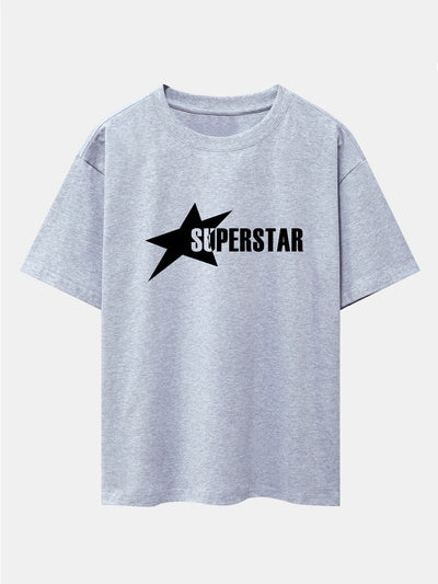 Jamie® | Superstar Print Drop Shoulder Oversize T-Shirt