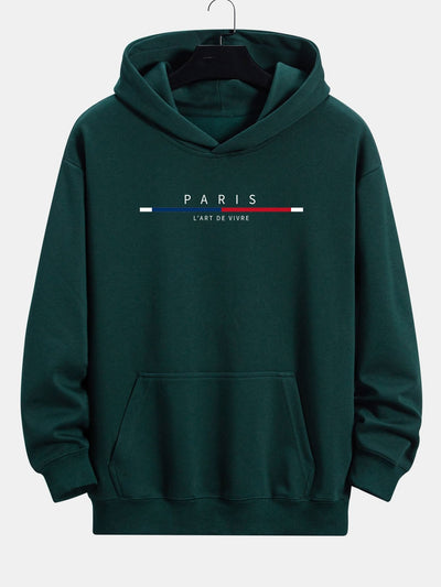 Prince | Paris Stripe Print Relax Fit Hoodie