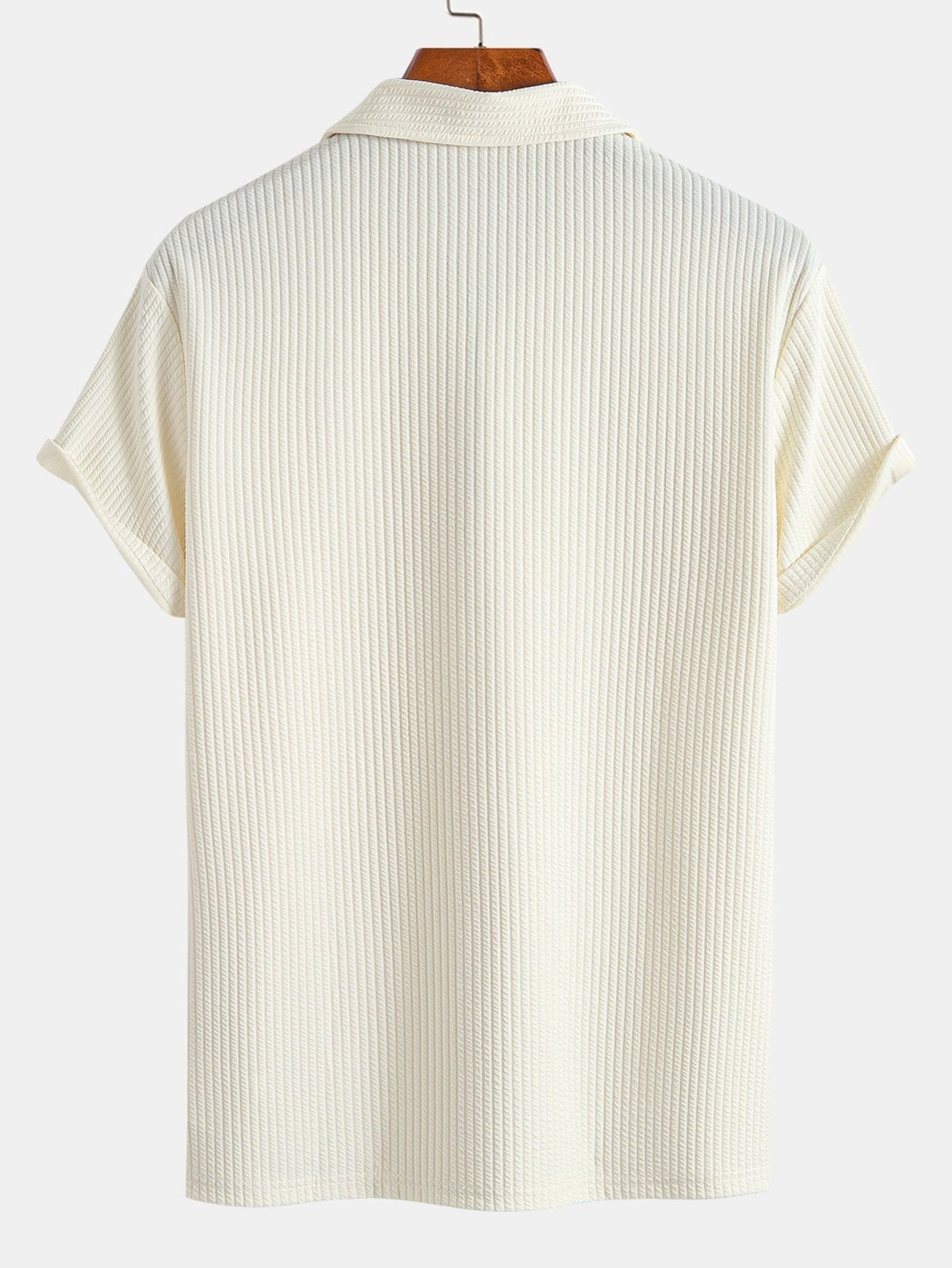 Ezra | Muscle Fit Ribbed Half Zip Polo