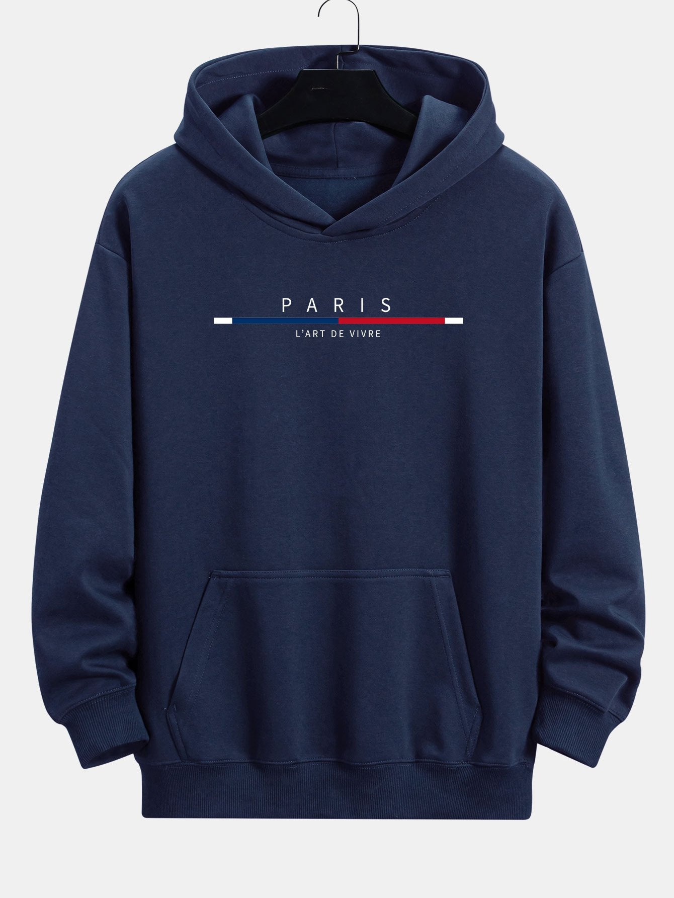 Prince | Paris Stripe Print Relax Fit Hoodie