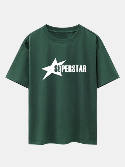 Jamie® | Superstar Print Drop Shoulder Oversize T-Shirt