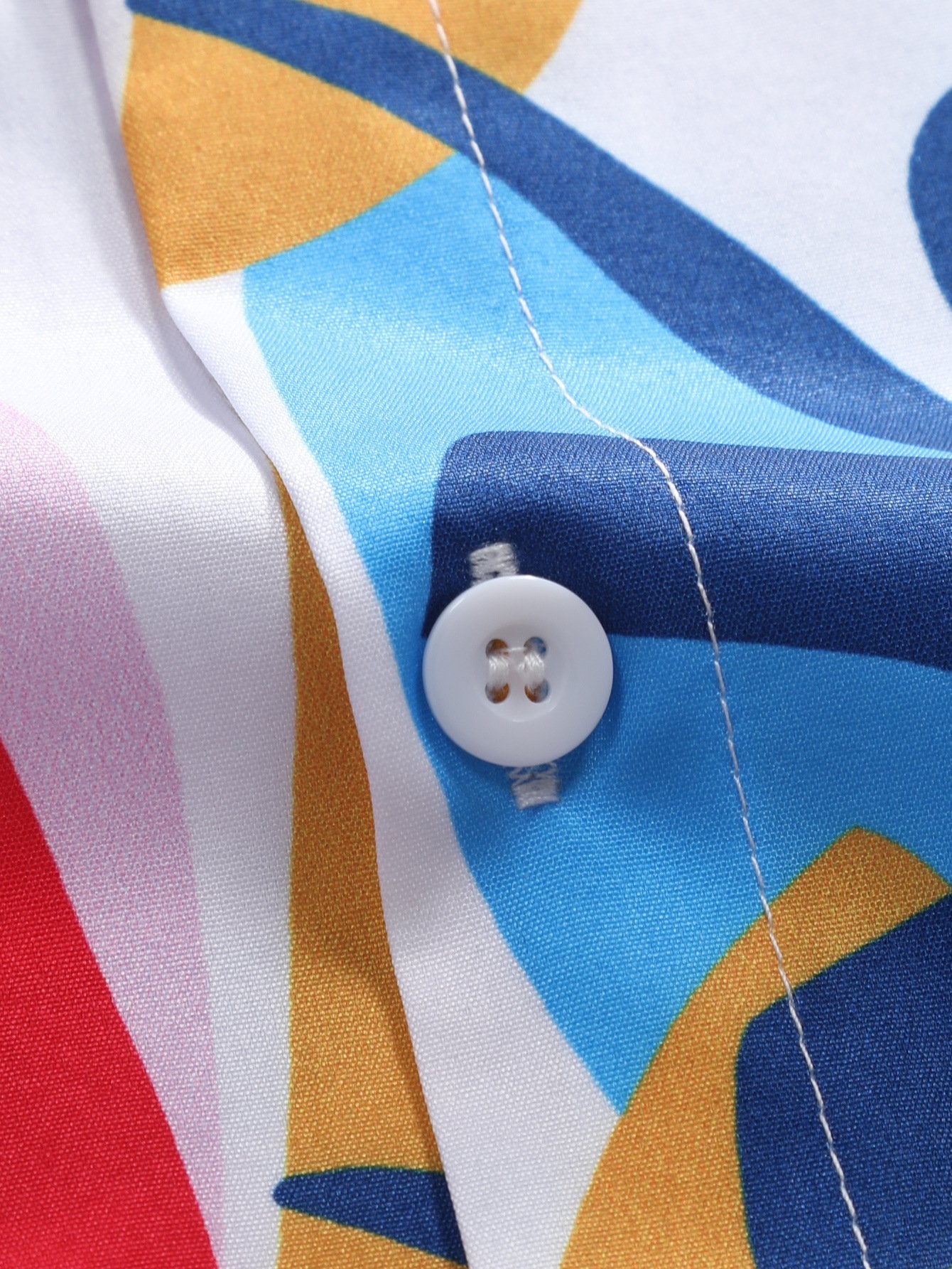 Adonis® | Colorful Leaf Print Button Up Shirt & Swim Shorts