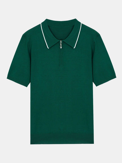 Declan | Solid Zip Sweater Polo