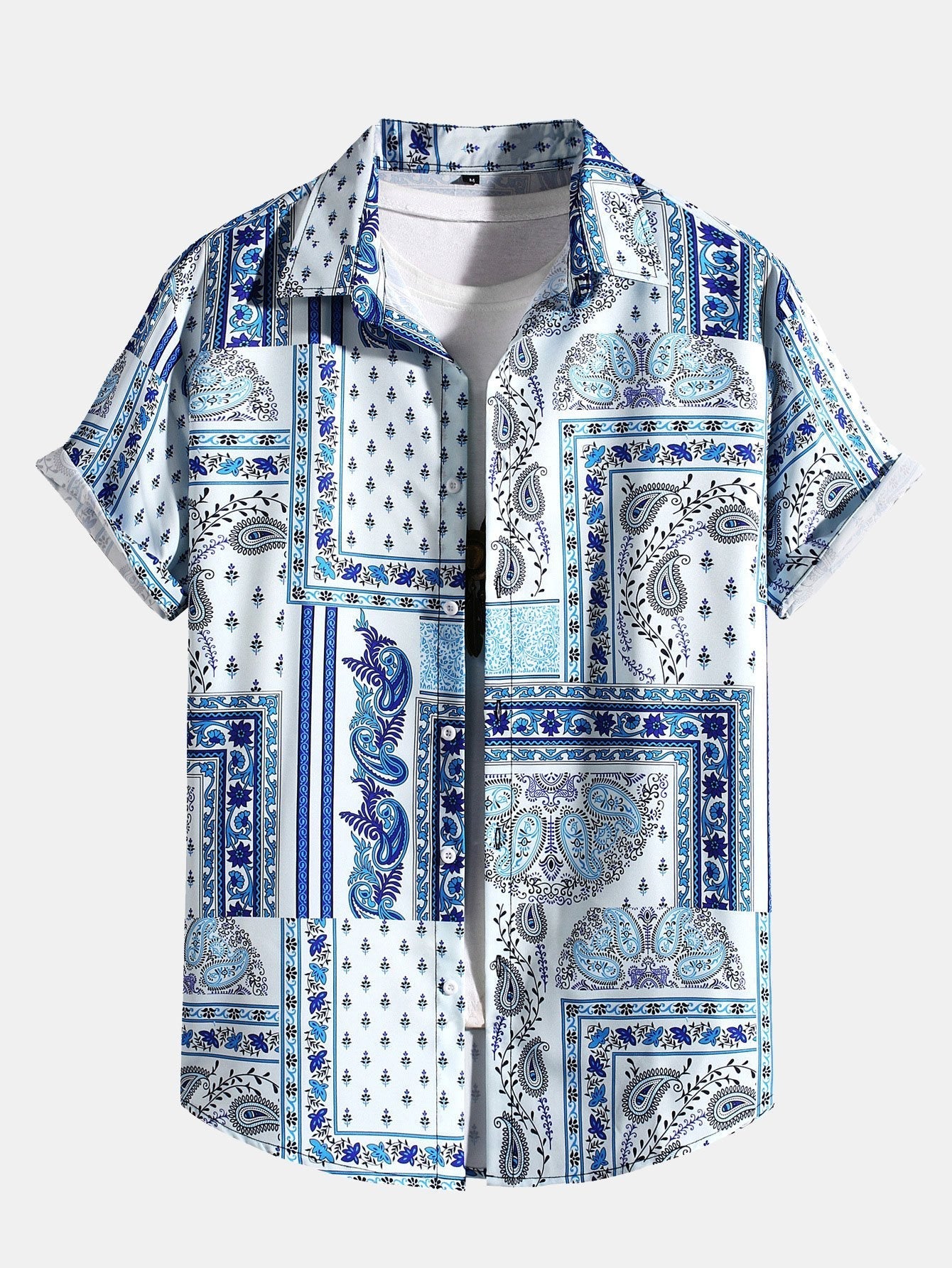 Beltrán® | Paisley Scarf Print Button Up Shirt