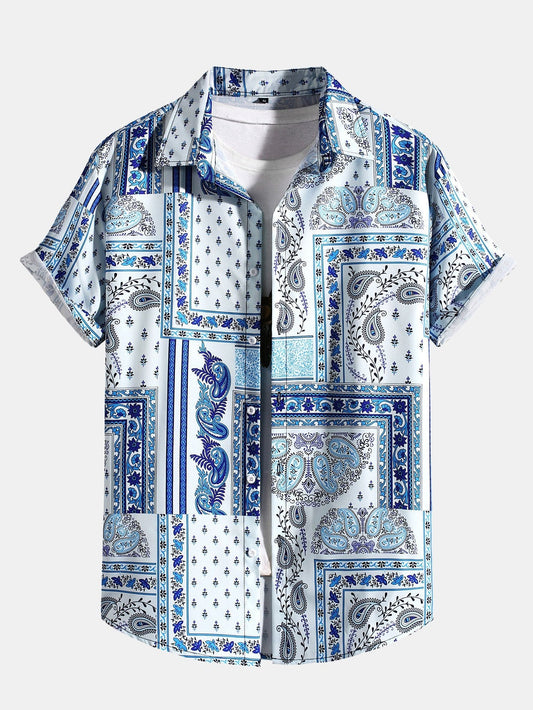 Beltrán® | Paisley Scarf Print Button Up Shirt