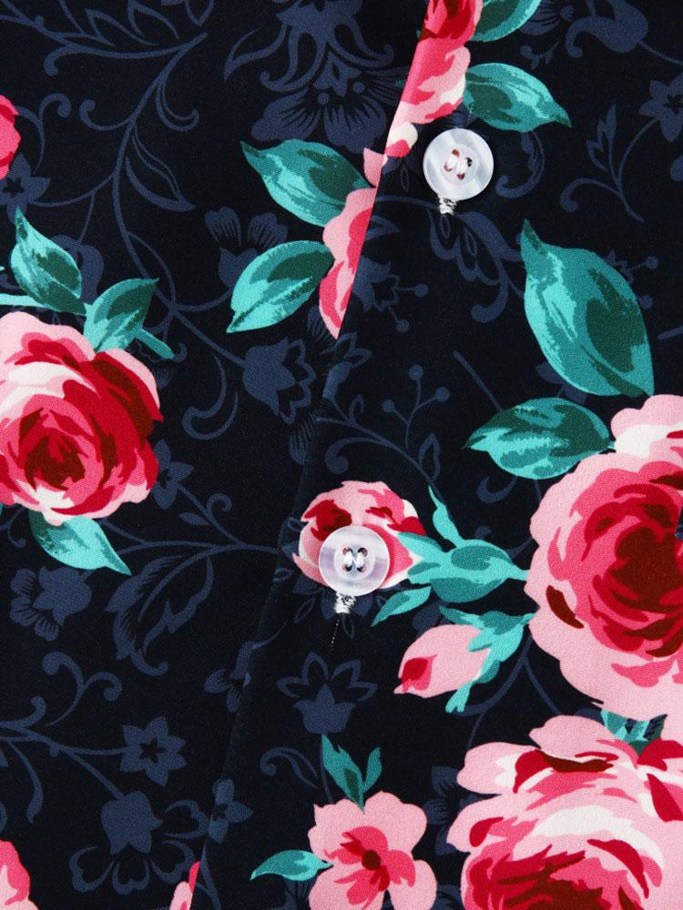 Arlow® | Rose Print Revere Shirt