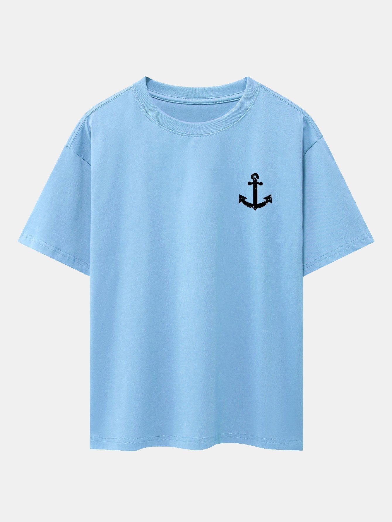 Alenio® | Anchor Print Drop Shoulder Oversize T-Shirt